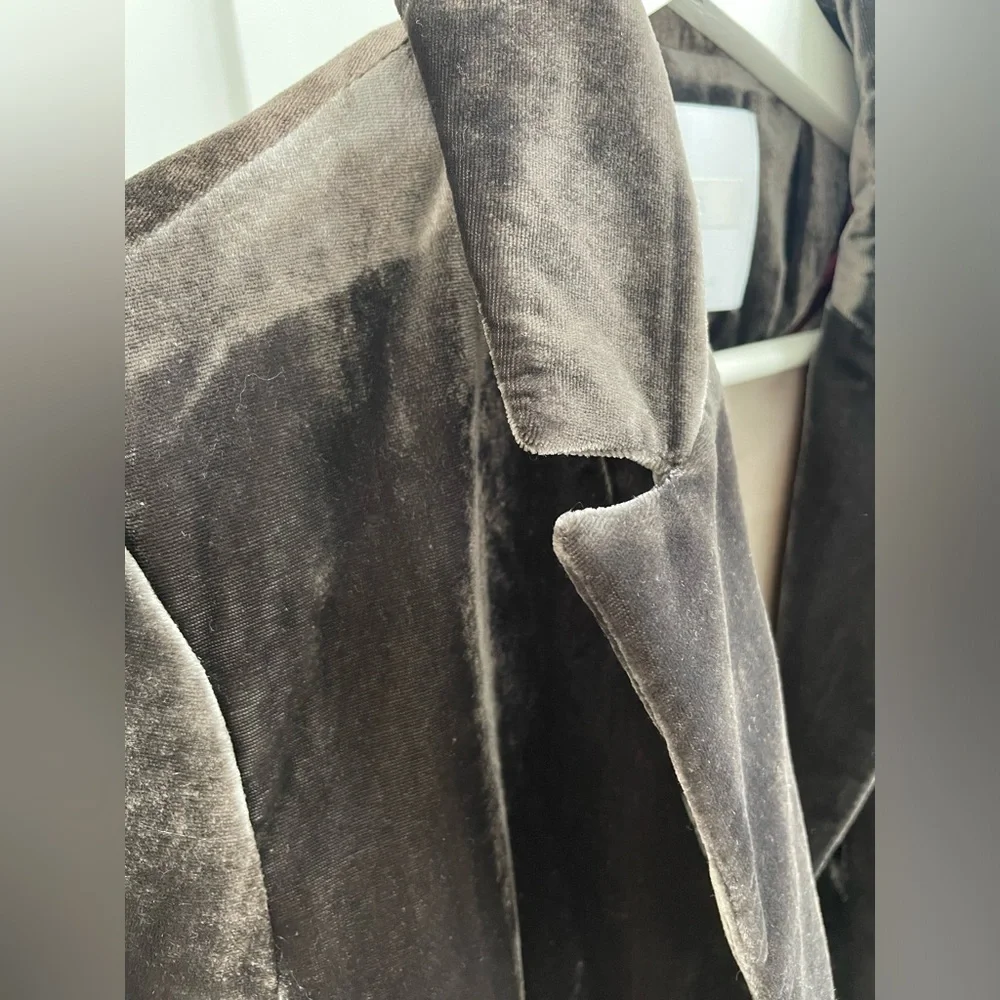 Anthropologie Velvet Blazer in Rich Brown - Picture 4 of 5